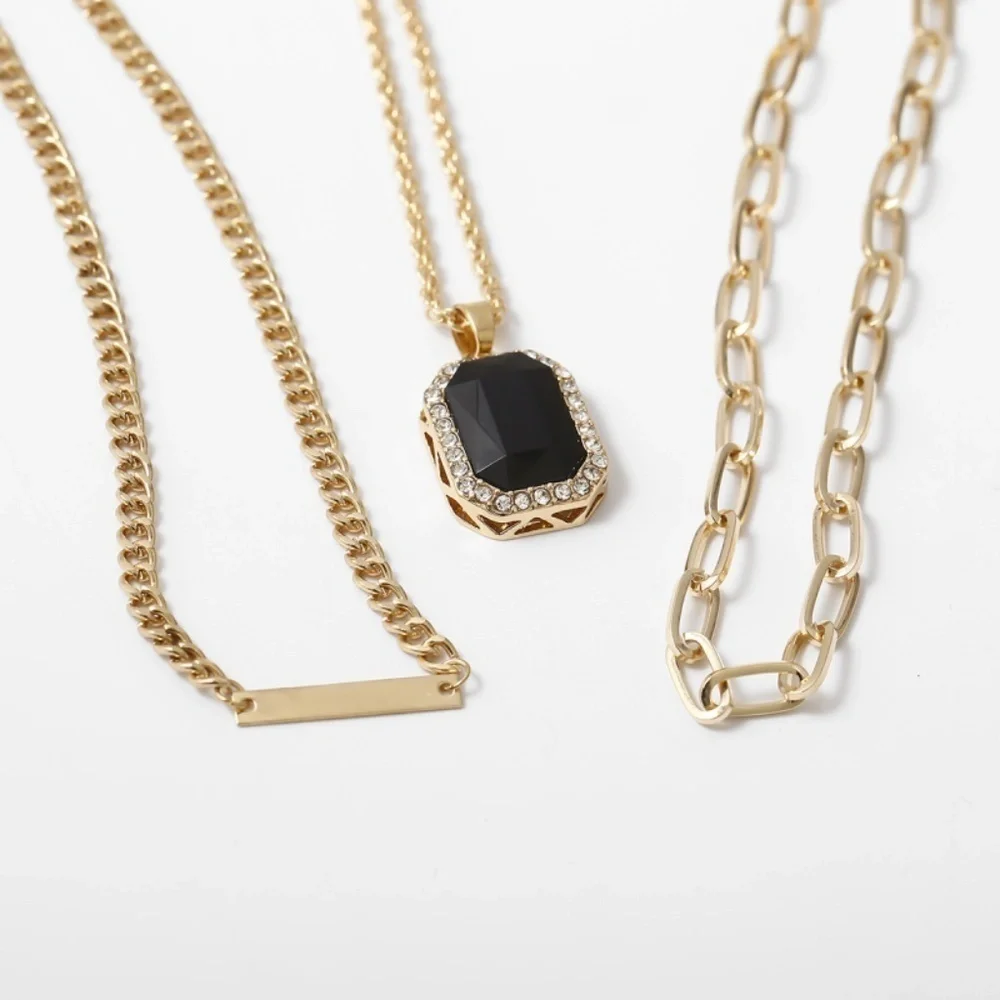 *TALULLA* Gold x Black Layered Fashion Necklace